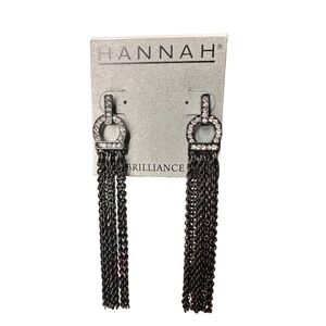 Hannah Black and Silver Earrings